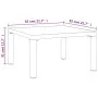 DPC Garten-Couchtisch und grauer Stahl 55x55x31 cm von vidaXL, Modulare Sofas für den Außenbereich - Ref: Foro24-362800, Prei...
