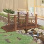 Puente de jardín con barandillas madera de abeto 150x67x56cm de vidaXL, Puentes de jardín - Ref: Foro24-363360, Precio: 161,1...