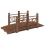 Puente de jardín con barandillas madera de abeto 150x67x56cm de vidaXL, Puentes de jardín - Ref: Foro24-363360, Precio: 161,1...
