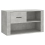 Mueble zapatero madera contrachapada gris hormigón 80x35x45 cm en Zapateros y organizadores de calzado | Comprar online en Foru.