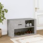 Mueble zapatero madera contrachapada gris hormigón 80x35x45 cm en Zapateros y organizadores de calzado | Comprar online en Foru.