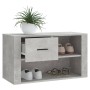 Mueble zapatero madera contrachapada gris hormigón 80x35x45 cm en Zapateros y organizadores de calzado | Comprar online en Foru.