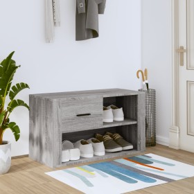 Mueble zapatero de madera contrachapada gris Sonoma 80x35x45 cm en Zapateros y organizadores de calzado | Comprar online en Foru