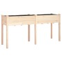 Jardinera con forro madera maciza de abeto 161x45x76 cm de vidaXL, Maceteros y jardineras - Ref: Foro24-364236, Precio: 118,9...