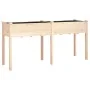 Jardinera con forro madera maciza de abeto 161x45x76 cm de vidaXL, Maceteros y jardineras - Ref: Foro24-364236, Precio: 116,7...