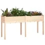 Jardinera con forro madera maciza de abeto 161x45x76 cm de vidaXL, Maceteros y jardineras - Ref: Foro24-364236, Precio: 116,7...