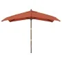 Sombrilla de jardín con poste de madera terracota 300x300x273cm de vidaXL, Sombrillas - Ref: Foro24-363196, Precio: 93,29 €, ...