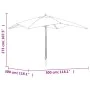 Sombrilla de jardín con poste de madera terracota 300x300x273cm de vidaXL, Sombrillas - Ref: Foro24-363196, Precio: 93,29 €, ...