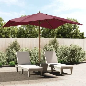 Sombrilla de jardín poste de madera rojo burdeos 300x300x273 cm de vidaXL, Sombrillas - Ref: Foro24-363195, Precio: 82,05 €, ...