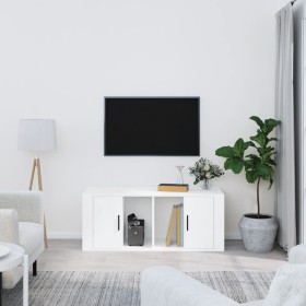 Mueble para TV madera contrachapada blanco 100x35x40 cm en Muebles TV | Comprar online en Foru.es