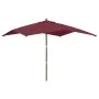Sombrilla de jardín poste de madera rojo burdeos 300x300x273 cm de vidaXL, Sombrillas - Ref: Foro24-363195, Precio: 82,05 €, ...