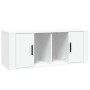 Mueble para TV madera contrachapada blanco 100x35x40 cm en Muebles TV | Comprar online en Foru.es