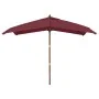 Sombrilla de jardín poste de madera rojo burdeos 300x300x273 cm de vidaXL, Sombrillas - Ref: Foro24-363195, Precio: 82,05 €, ...