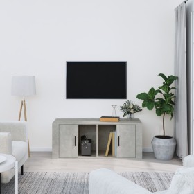 Mueble para TV contrachapada gris hormigón 100x35x40 cm en Muebles TV | Comprar online en Foru.es
