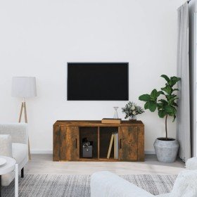 Mueble para TV madera contrachapada roble ahumado 100x35x40 cm en Muebles TV | Comprar online en Foru.es