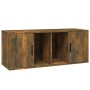 Mueble para TV madera contrachapada roble ahumado 100x35x40 cm en Muebles TV | Comprar online en Foru.es