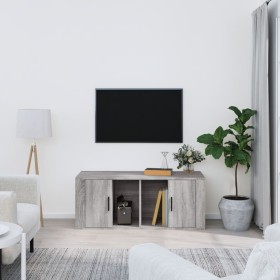 Mueble de TV madera contrachapada gris Sonoma 100x35x40 cm en Muebles TV | Comprar online en Foru.es