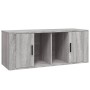 Mueble de TV madera contrachapada gris Sonoma 100x35x40 cm en Muebles TV | Comprar online en Foru.es