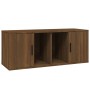 Mueble TV madera contrachapada color marrón roble 100x35x40 cm en Muebles TV | Comprar online en Foru.es