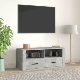Mueble para TV contrachapada gris hormigón 100x35x40 cm en Muebles TV | Comprar online en Foru.es