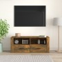 Mueble para TV madera contrachapada roble ahumado 100x35x40 cm en Muebles TV | Comprar online en Foru.es