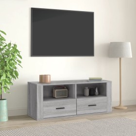 Mueble de TV madera contrachapada gris Sonoma 100x35x40 cm en Muebles TV | Comprar online en Foru.es