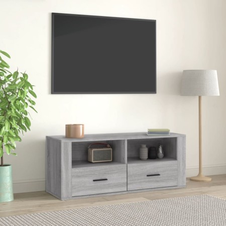 Mueble de TV madera contrachapada gris Sonoma 100x35x40 cm en Muebles TV | Comprar online en Foru.es