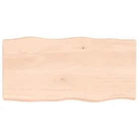Tablero de mesa madera maciza borde natural 80x40x(2-6) cm de vidaXL, Tableros para mesas - Ref: Foro24-363874, Precio: 61,70...