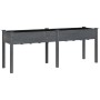 Jardinera con forro madera maciza de abeto gris 203x53x76 cm de vidaXL, Maceteros y jardineras - Ref: Foro24-364241, Precio: ...