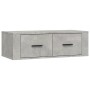 Mueble de TV colgante madera gris hormigón 80x36x25 cm en Muebles TV | Comprar online en Foru.es