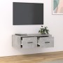 Mueble de TV colgante madera gris hormigón 80x36x25 cm en Muebles TV | Comprar online en Foru.es