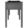 Jardinera con forro madera maciza de abeto gris 203x53x76 cm de vidaXL, Maceteros y jardineras - Ref: Foro24-364241, Precio: ...