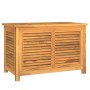 Caja de almacenaje de jardín con bolsa teca maciza 90x50x58 cm de vidaXL, Cajas de almacenaje para exteriores - Ref: Foro24-3...