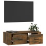 Mueble de TV colgante madera roble ahumado 80x36x25 cm en Muebles TV | Comprar online en Foru.es