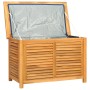 Caja de almacenaje de jardín con bolsa teca maciza 90x50x58 cm de vidaXL, Cajas de almacenaje para exteriores - Ref: Foro24-3...