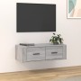 Mueble TV colgante madera contrachapada gris Sonoma 80x36x25 cm en Muebles TV | Comprar online en Foru.es