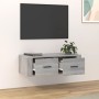 Mueble TV colgante madera contrachapada gris Sonoma 80x36x25 cm en Muebles TV | Comprar online en Foru.es