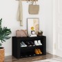 Mueble zapatero de madera contrachapada negro 75x35x45 cm en Zapateros y organizadores de calzado | Comprar online en Foru.es