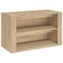 Mueble zapatero madera contrachapada roble Sonoma 75x35x45 cm en Zapateros y organizadores de calzado | Comprar online en Foru.e