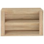 Mueble zapatero madera contrachapada roble Sonoma 75x35x45 cm en Zapateros y organizadores de calzado | Comprar online en Foru.e