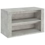 Mueble zapatero madera contrachapada gris hormigón 75x35x45 cm en Zapateros y organizadores de calzado | Comprar online en Foru.