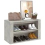 Mueble zapatero madera contrachapada gris hormigón 75x35x45 cm en Zapateros y organizadores de calzado | Comprar online en Foru.