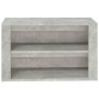 Mueble zapatero madera contrachapada gris hormigón 75x35x45 cm en Zapateros y organizadores de calzado | Comprar online en Foru.