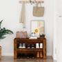 Mueble zapatero madera contrachapada roble ahumado 75x35x45 cm en Zapateros y organizadores de calzado | Comprar online en Foru.