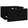 Mesita de noche de pared negro 34x30x20 cm de vidaXL, Taquillas y armarios de almacenamiento - Ref: Foro24-811378, Precio: 33...