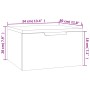 Mesita de noche de pared negro 34x30x20 cm de vidaXL, Taquillas y armarios de almacenamiento - Ref: Foro24-811378, Precio: 33...