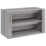 Mueble zapatero madera contrachapada gris Sonoma 75x35x45 cm en Zapateros y organizadores de calzado | Comprar online en Foru.es