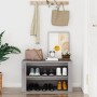 Mueble zapatero madera contrachapada gris Sonoma 75x35x45 cm en Zapateros y organizadores de calzado | Comprar online en Foru.es