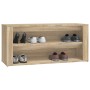 Mueble zapatero madera contrachapada roble Sonoma 100x35x45 cm en Zapateros y organizadores de calzado | Comprar online en Foru.