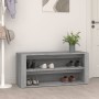 Mueble zapatero madera contrachapada gris hormigón 100x35x45 cm en Zapateros y organizadores de calzado | Comprar online en Foru